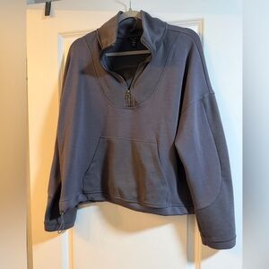 Tribal - Women's Gray Half-Zip Sweater